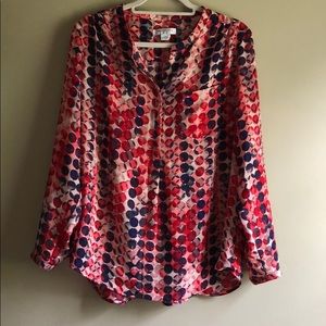 One pocket buttoned blouse